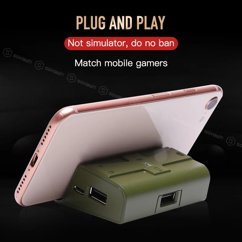 Plug and Play PUBG Mobile Gamepad Controller Gaming Keyboard Mouse Converter For iPhone to PC Adapt