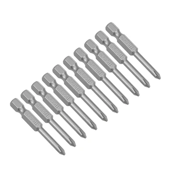 

uxcell 10Pcs 1/4-Inch Hex Shank 50mm Length Phillips 4PH1 Magnetic Screw Driver S2 Screwdriver Bits