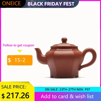 

Yixing Teapot Hand Made Hexagonal Lanterns Pot Qing Cement Tea Set Teapots Author Wu Yonghuan 320ml Palace Lantern