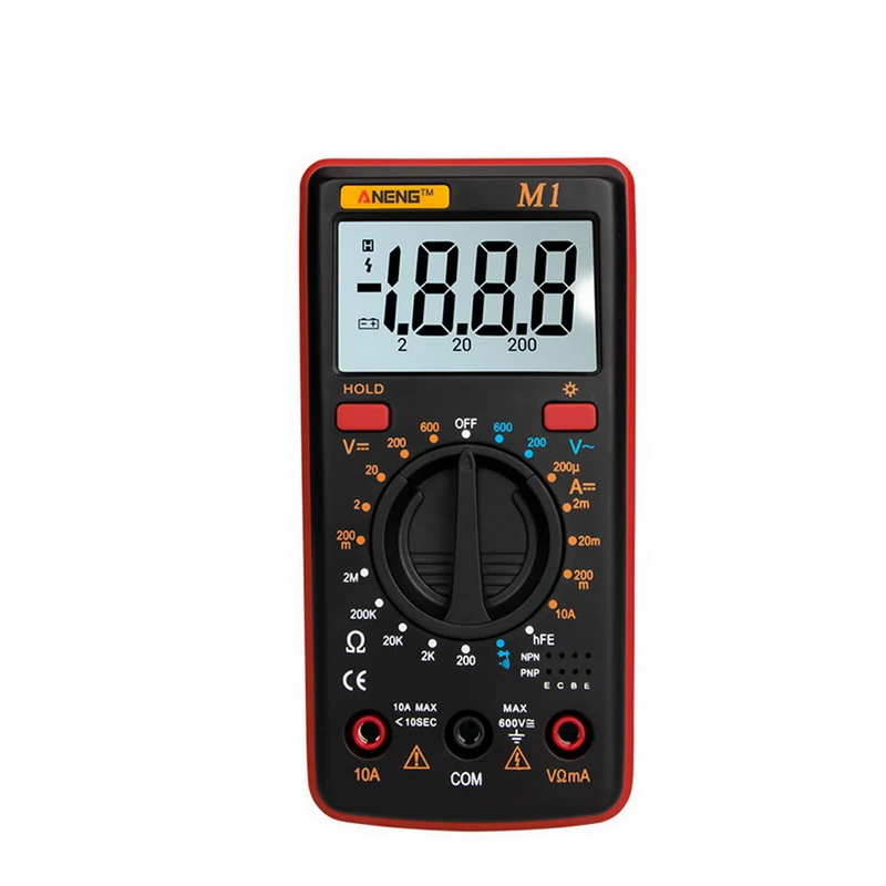 A830L-red 1 шт. M1 Цифровой мультиметр Esr метр мультиметровый тестер True Rms цифровой мультиметр Тестеры мультиметр рихметры Dmm 400a - Цвет: A830L-red