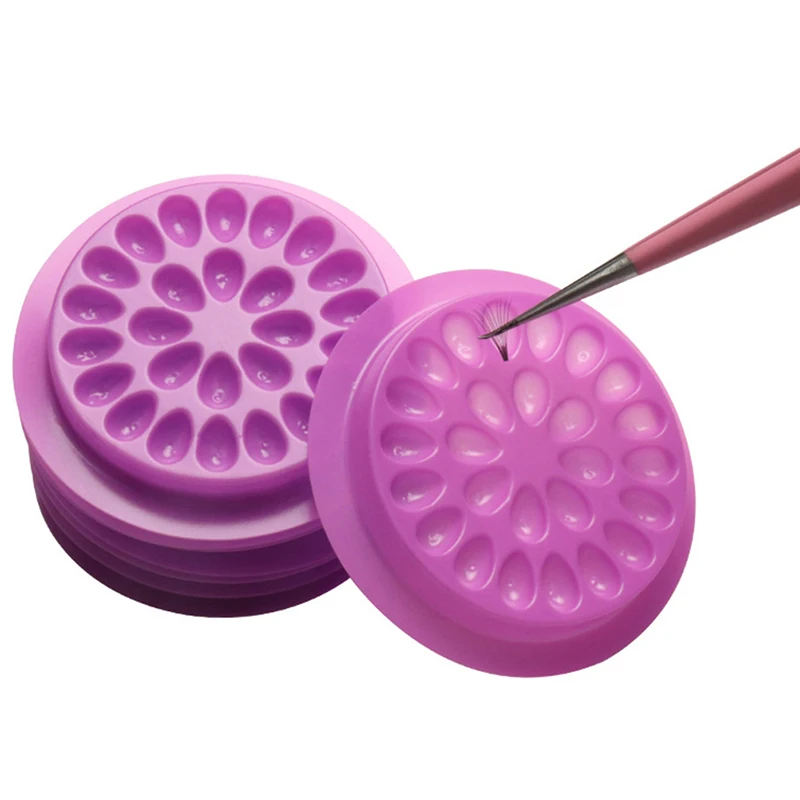 

20pcs/lot Glue Gasket Eyelash Glue Holder Adhesive Pallet Eyelash Extension Glue Pads Stand On Eyelash Plastic Glue Holder
