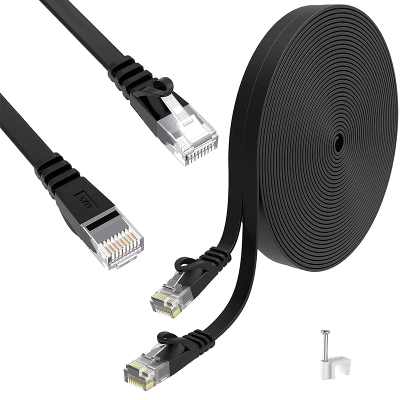 Кабель Ethernet 20 м плоский сетевой кабель Cat6 RJ45 высокоскоростной 1000 Мбит
