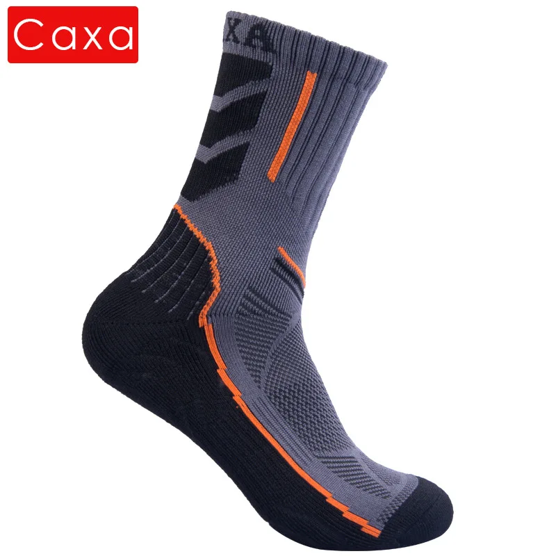 CX14037 Caxa Outdoor Sports Socks Terry Breathable Quick-drying for Hiking Running Mountaineering Cycling Basketball Fitness Compression Socks Mens Socks Women Hiking Socks