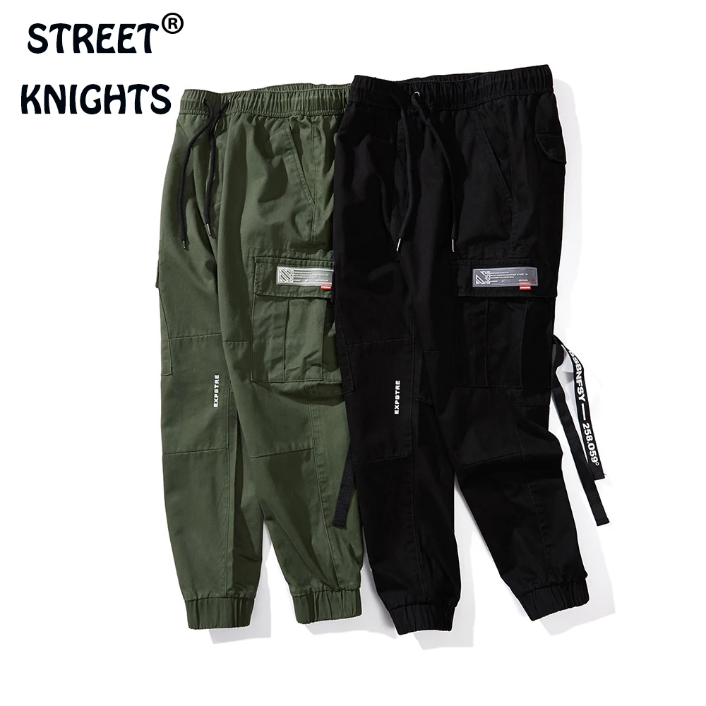 2021 de algodón de los hombres pantalones casuales de verano Bolso grande pantalones elástico deportivo de exterior pantalones salvaje suelto Harlan pantalones casuales pantalones de los hombres