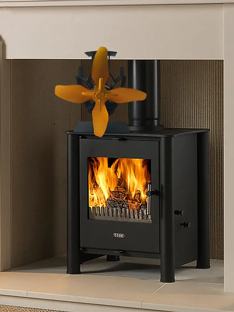Newly Designed 4 Blade Stove For Wood Log Burner Fireplace