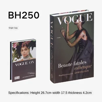 

Modern Simulation Fashion Book Home Decor Club Hotel Model Room Study Soft Fake Book Decoration For Women's Living Room Props