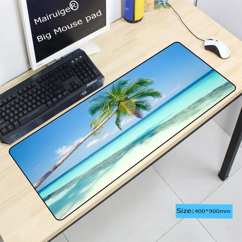 Beaches With Palm trees Gaming Speed Locking Edge Large Mouse Mat PC Computer Laptop Mouse pad for