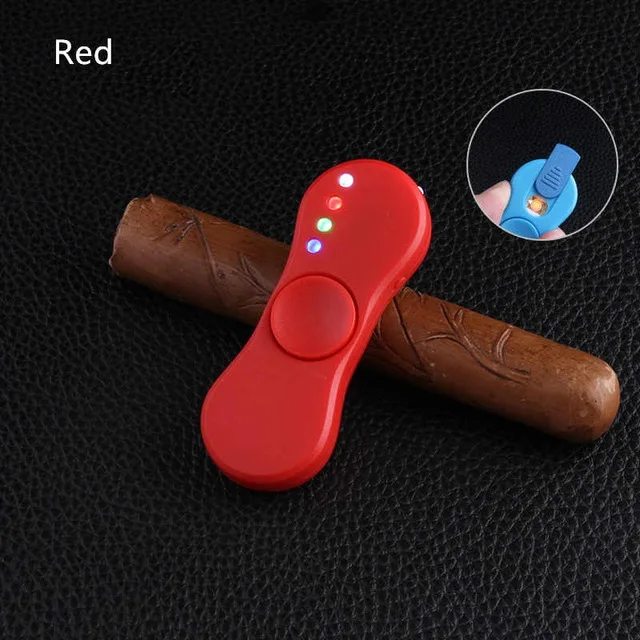 Спортивный автомобиль USB Электронная сигарета зажигалка ручной Спиннер турбо зажигалки ветрозащитная дуговая плазменная Зажигалка забавные гаджеты для мужчин - Цвет: Red Bat