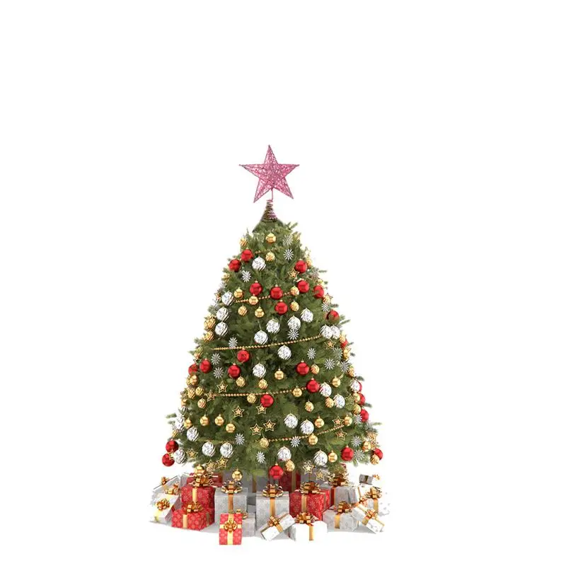 

25cm Christmas Tree Iron Star Topper Glittering Christmas Tree Decoration Ornaments