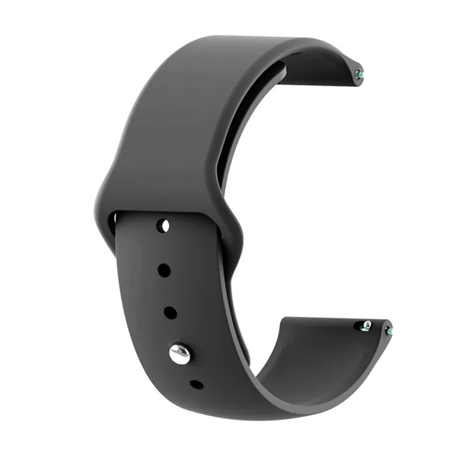 22 мм 20 мм спортивный ремешок для samsung Galaxy Watch активный силиконовый браслет активный 2 полосы S2 S3 42 мм 46 мм ремешок для Huami huawei gt 2 - Цвет: black