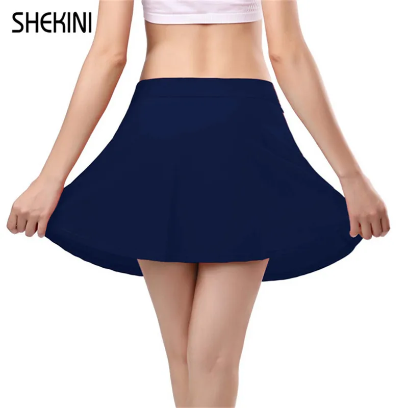 SHEKINI, Женская юбка, строгая, короткая, высокая талия, плавки, одноцветная, одежда для плавания, плавки, нижняя часть танкини