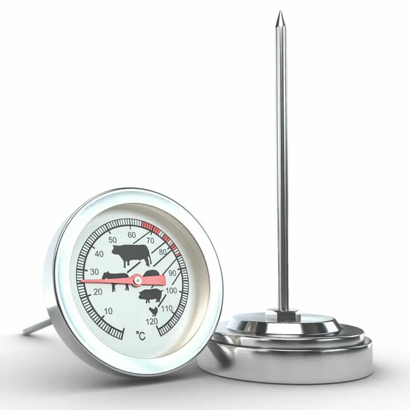 Stainless Steel Instant Read Probe Thermometer BBQ Food Cooking Meat Milk Gauge |