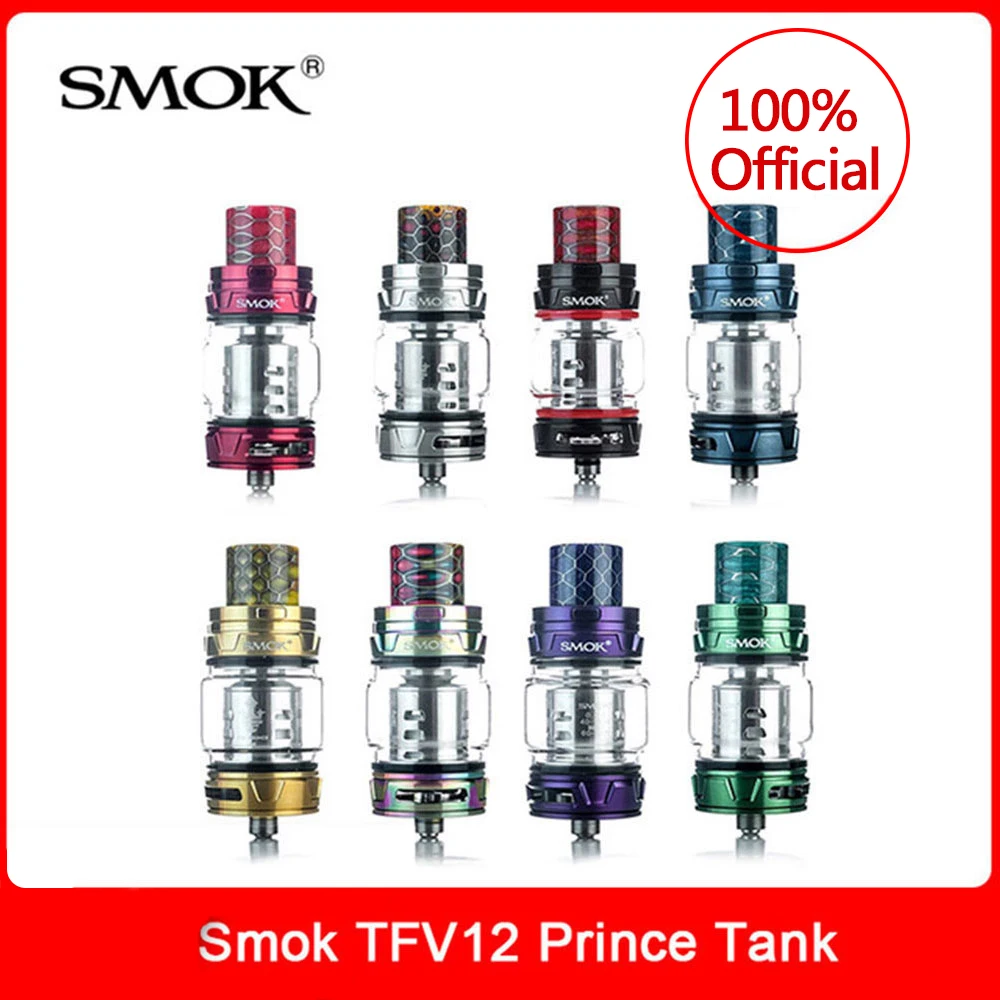 Оригинальный Smok TFV12 Prince Tank 8 мл + Q4/X6/T10 Головка Катушки для электронной сигареты tfv12