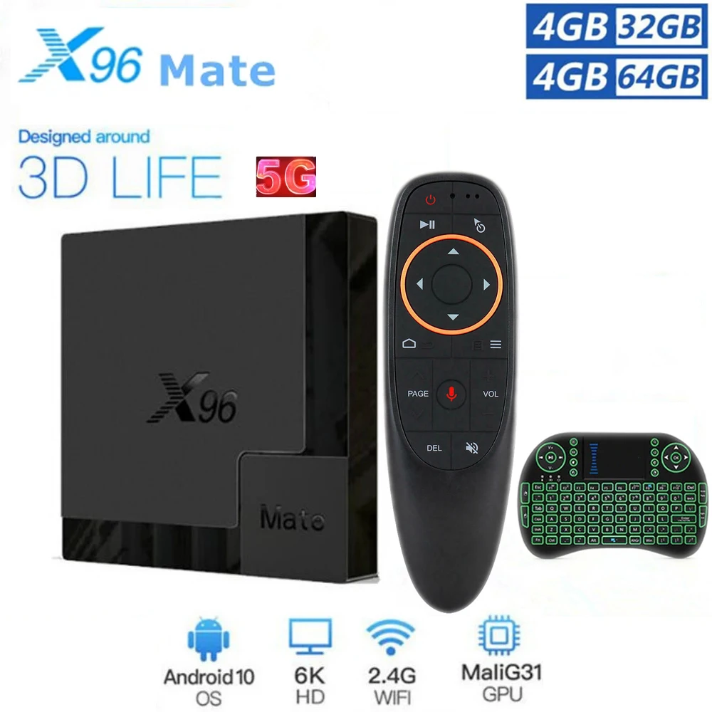 Телевизионная приставка X96 MATE IP-приставка Android 10 Allwinner H616 медиа-проигрыватель Google 2
