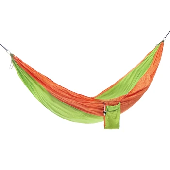 

Double Camping Parachute Hammocks with 2 Straps 2 Carabin Survival Garden Outdoor Furniture Leisure Sleeping Bed Travel Hammocks
