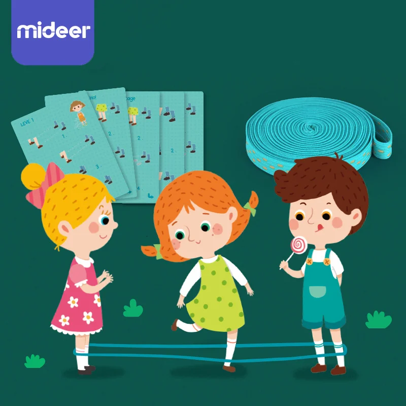 Classic Kids Outdoor Jump Game Elastic Rubber Jump Rope Toys For ...