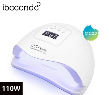

Ibcccndc 110W Nail Lamp 36LEDs UV Lamp Dual Light Nail Gel Dryer Lamp Professional Nail Material Gel Nail Equipment