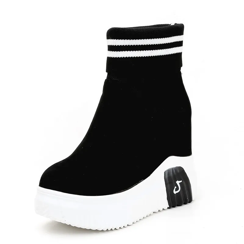 

Woman Shoes Ankle Sock Boots Women Super High Heels Short Elastics Boots Autumn Shoes Platform Sneakers