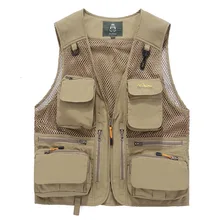 Летний Стиль сетчатый жилет фотографии v-образным вырезом жилет мужские сумки для улицы жилет 8519