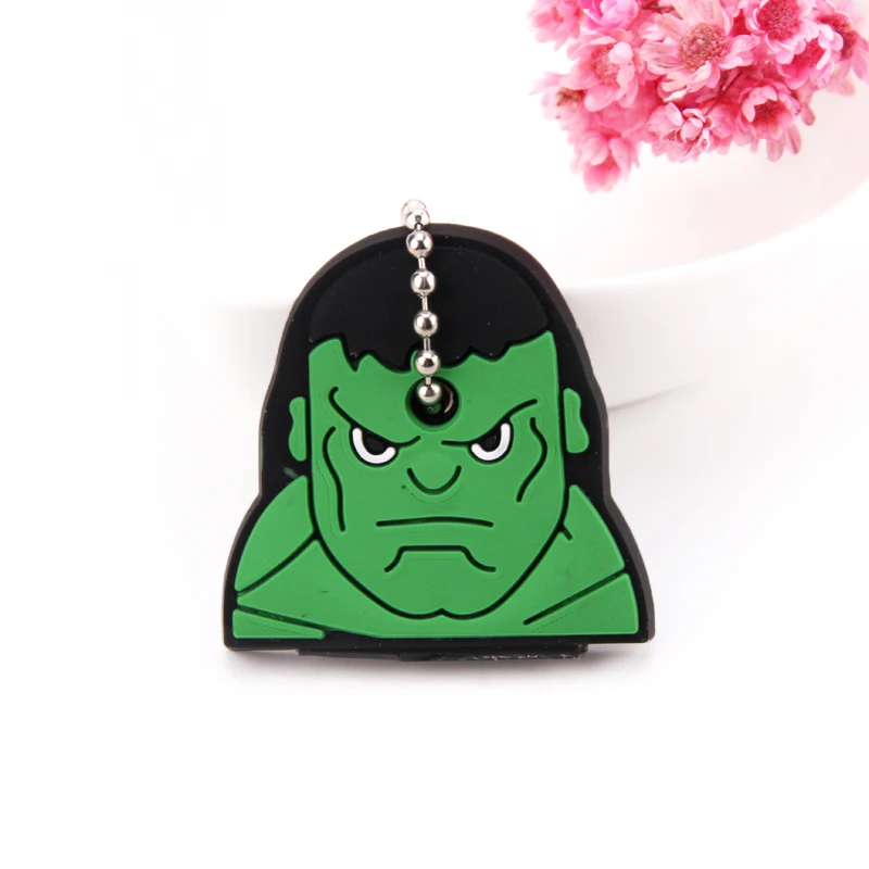 D01 Cartoon Anime Cute Key Cover Cap Silicone Mickey Stitch Bear Keychain Women Gift Owl Porte Clef Minne Key Chain - Цвет: D01