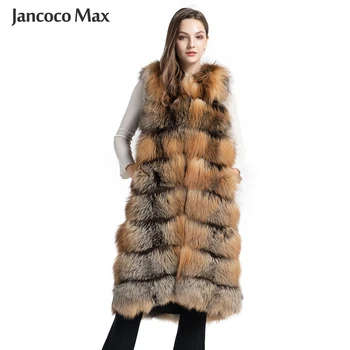 

Lady Luxury Long Vest Fashion Real Fox Fur Gilet Top Quality Women Natural Fur Waistcoat Winter S7554