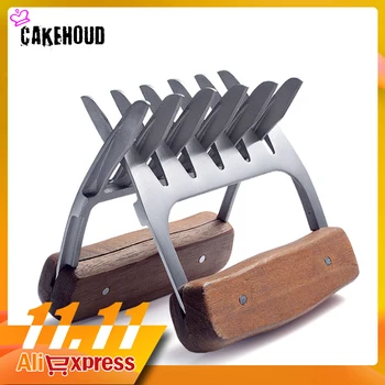 

CAKEHOUD New Bear Claw Barbecue Fork Clamp Stainless Steel Useful Meat Processor Barbecue Tool Multi-function Meat Remover