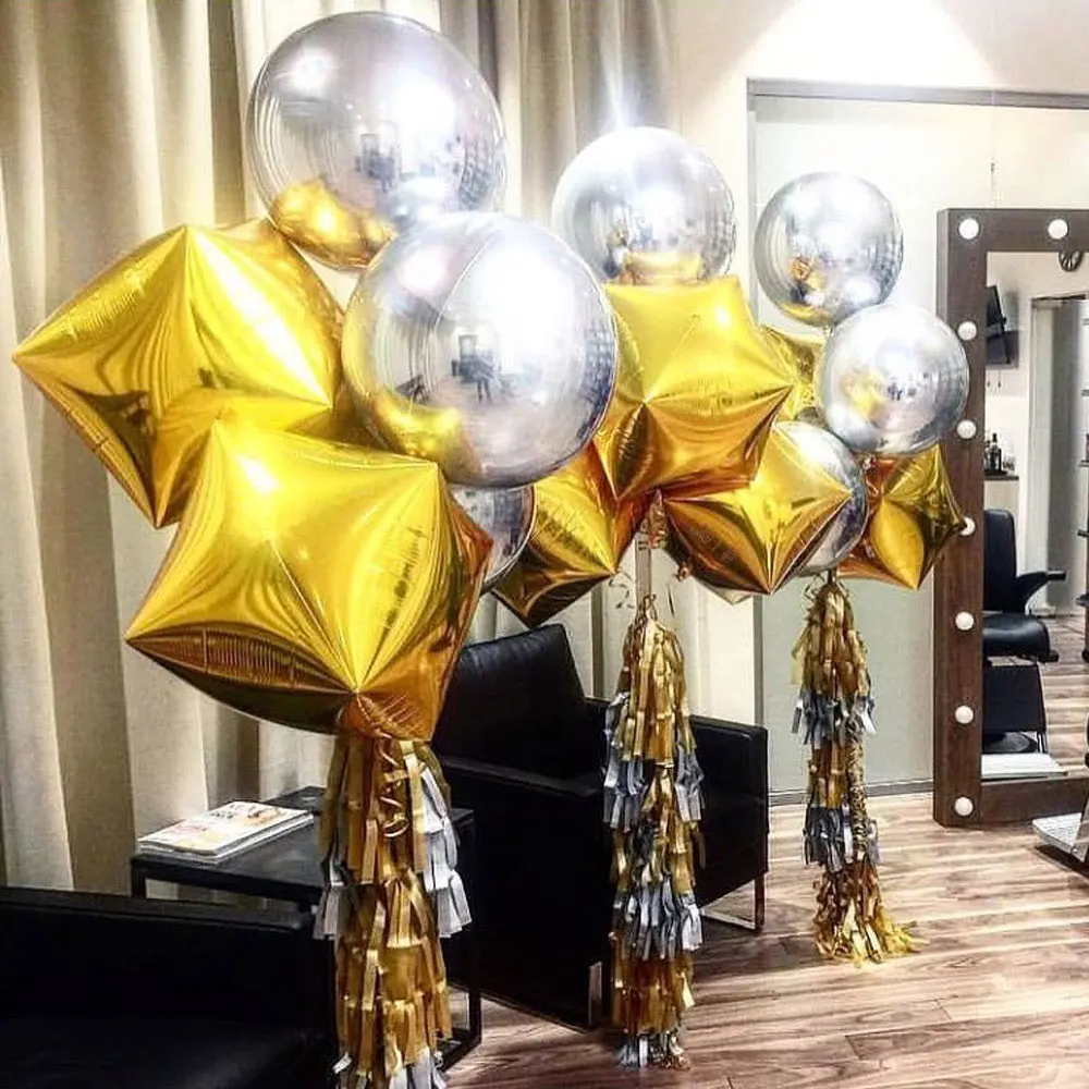 Новые 24 дюйма 3D Алмазные кубические фольгированные шары Birtday вечерние гелиевые фольгированные квадратные воздушные шары Свадебный декор для вечерние