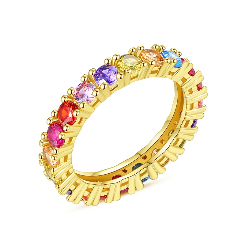 JINSE Мода багет AAA циркон очаровательные кольца золото серебро цвет Iced Bling CZ Т Форма кольцо для женщин мужчин хип хоп ювелирные изделия подарок