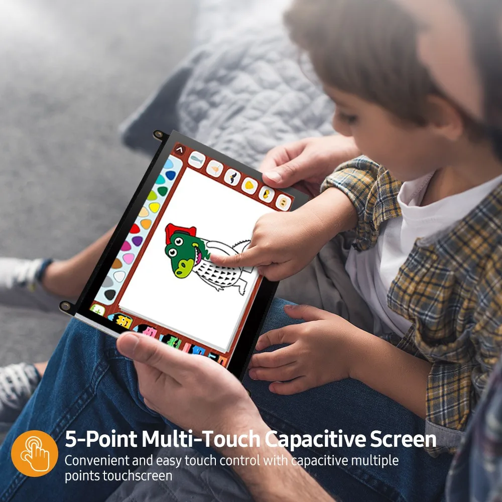 US $76.99 UPERFECT 7 Inch Portable Monitor MultiFunctional Display Support HDMI Dual Speaker US UK EU Plug Optional for Raspberry Pi