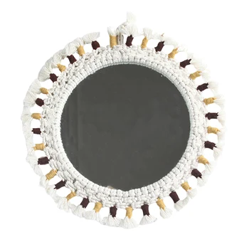 

1Pc Vanity Mirror Espejos Espelho Tapesty Mirror Embroider Hotel Makeup Cosmetic Nordic Home Mirror Tapestry Mirror Tapestry