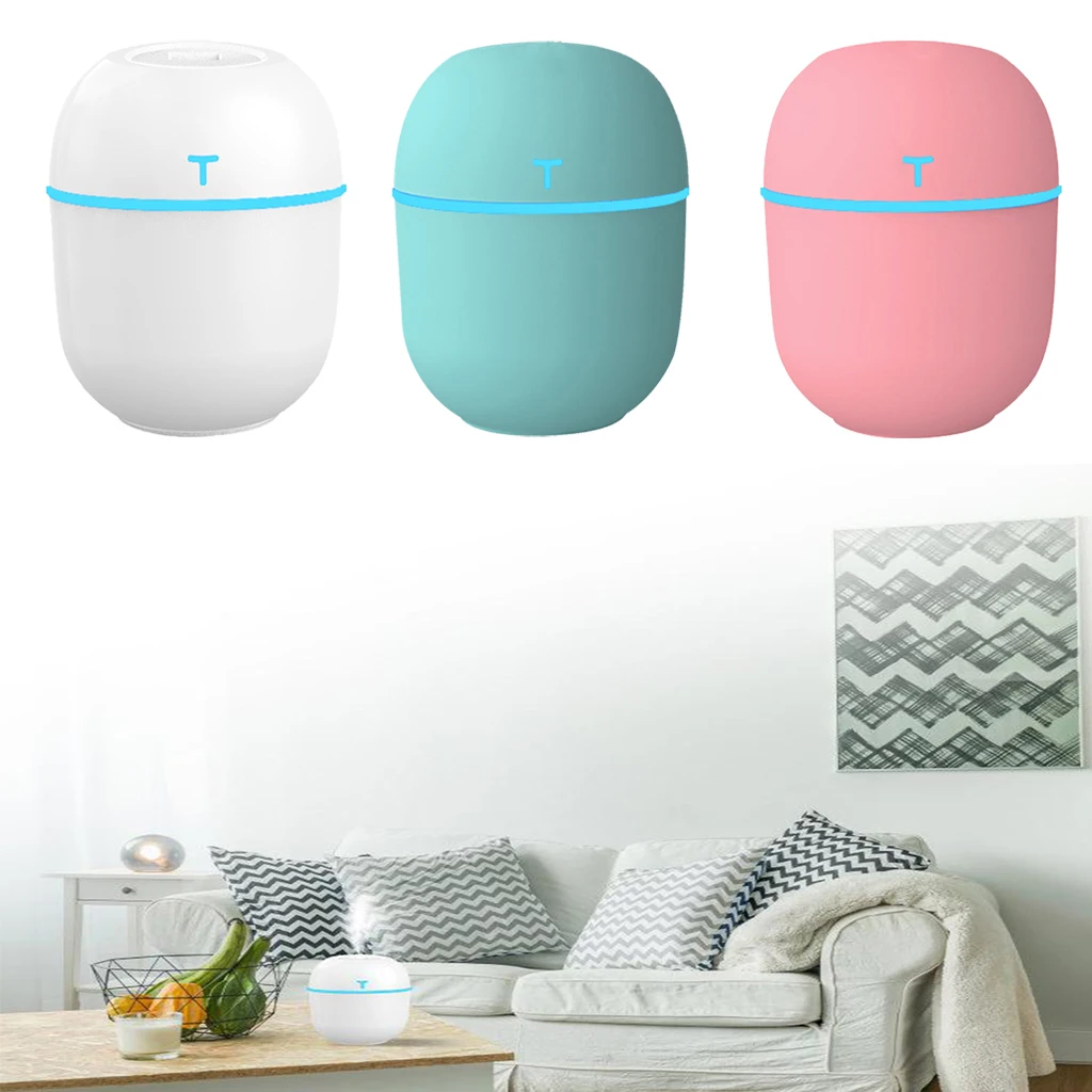 Mini Air Humidifier Purifier Cute 200ml Aromatherapy Aroma Essential Oil Diffuser Home Car USB Mist Maker with LED Night Lamp