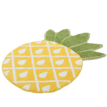 

Welcome Pads Carpet Non Slip Bathroom Machine Washable Cartoon Pineapple Floor Mat Water Absorption Door Home Decor Bedroom