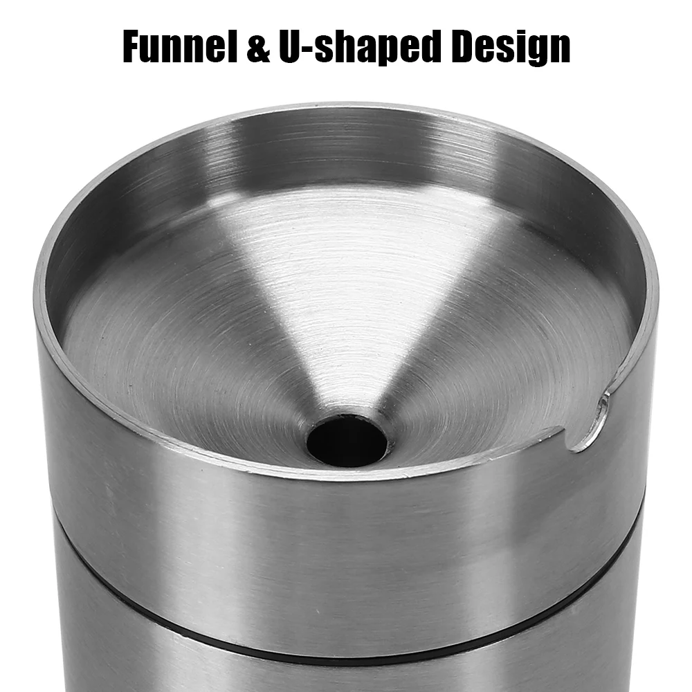Smoke Tobacco Ash Holder Container Home Decoration Creative With Lid Windproof Detachable Stainless Steel Ashtray Car Ashtray portable ashtray,cigarettes ashtray,silicone ashtray,stainless steel ashtray,metal ashtray,air purifier ashtray,wood ashtray,ceramic ashtray