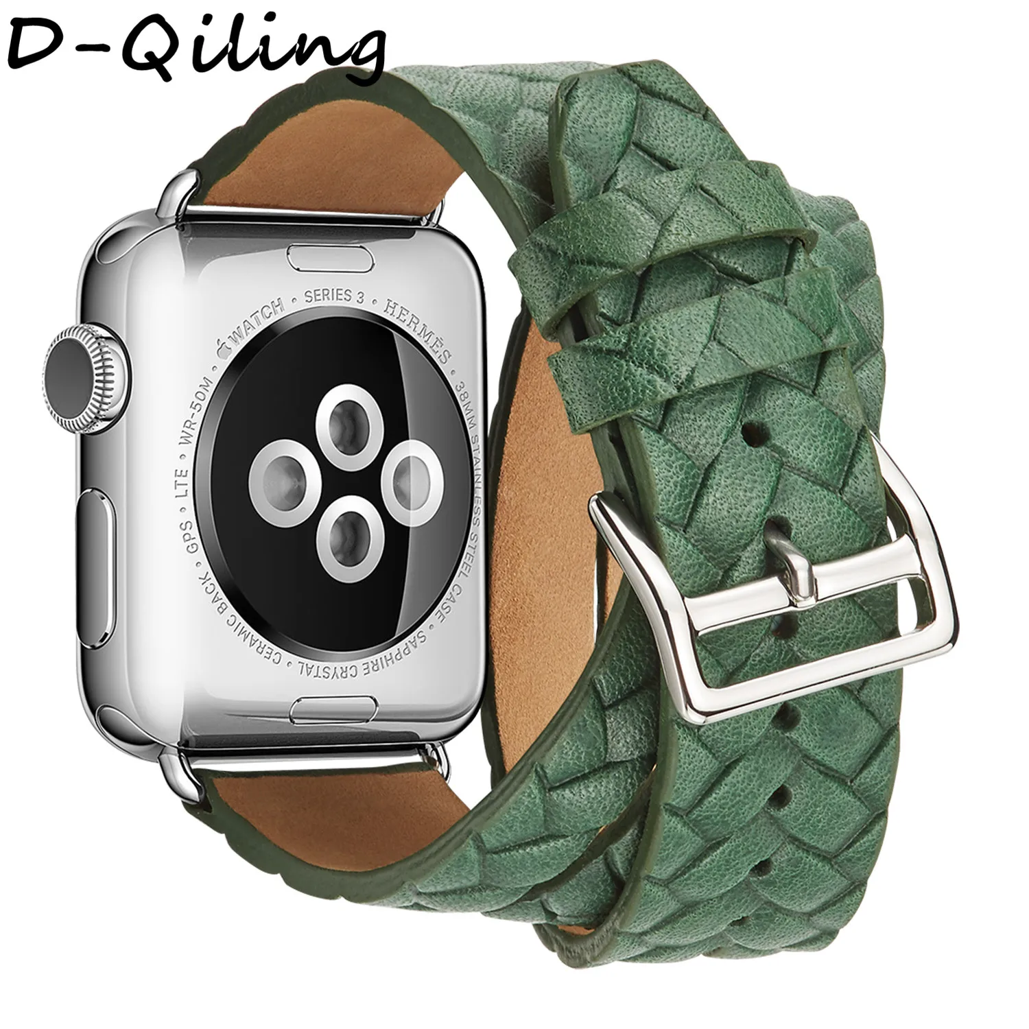 Кожаный ремешок для часов apple watch 4 ремешка 44 мм/40 мм correa apple watch 42 мм/38 мм двойной тур Браслет ремешок для часов Iwatch 54 3 21