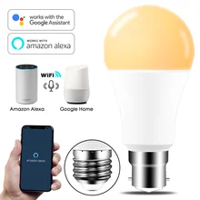 С регулируемой яркостью 15 Вт E27 WiFi умный светильник лампы светодиодный светильник приложение работает Alexa Google Assistant голосовое Управление пробуждения умный светильник Ночной светильник