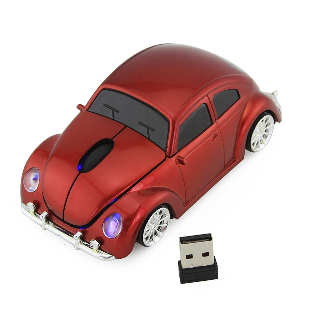 2,4 ГГц оптическая USB батарея питание 1000 точек/дюйм беспроводная мышь Автомобильная форма эргономичный компьютер ноутбук ПК офис Led подарок дом