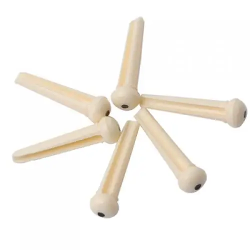 3R3L High Quality Guitar BRIDGE PINS Acoustic Guitar String Pegs Beige