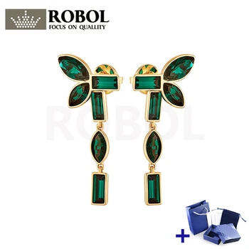 

Original SWA Necklace with Original Engraved Fashion BAMBOO PIERCED EARRING JACKETS Box Set Woman Jewelry Gift Free Shipping