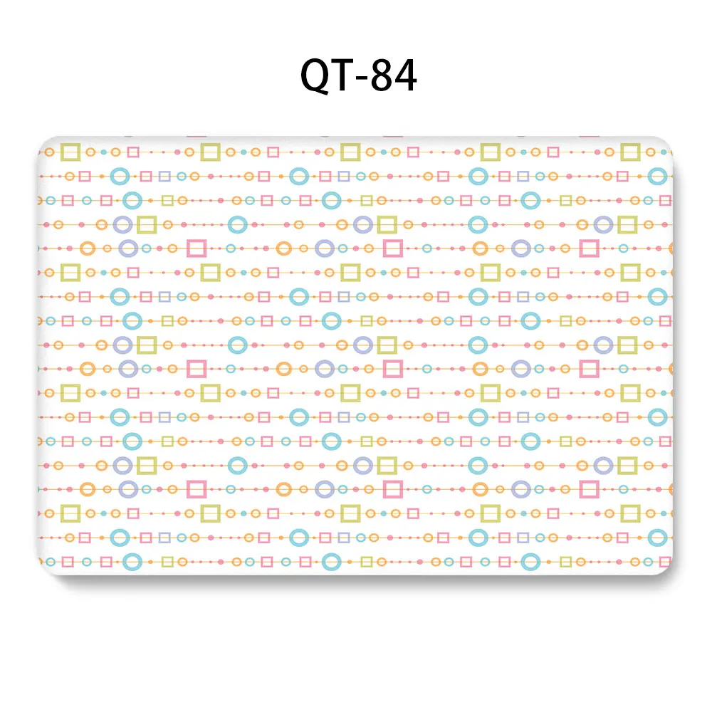 Чехол для ноутбука MacBook Air Pro retina 11 12 13 15 Touch Bar A2159 A1706 для macbook Touch ID Air 13 A1932+ крышка клавиатуры - Цвет: QT-84