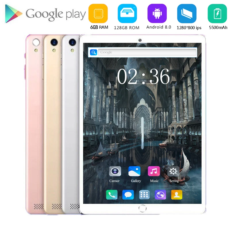 6+128GB Android 8.0 Tablet pc 10 inch Octa core 3G/4G LTE smart tablet Phone 1280*800 IPS Dual SIM Card WIFI tablets | Компьютеры и