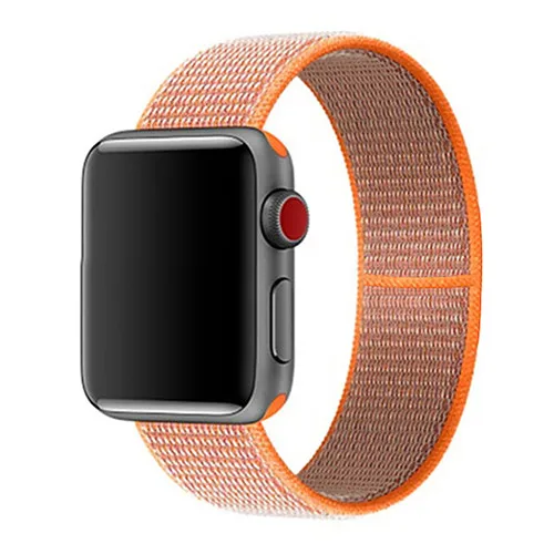orange red Спортивный нейлоновый ремешок для apple watch 4, apple watch 5, ремешок correa iwatch 44 мм, 40 мм, 38 мм, 42 мм, apple watch series 4, 3, 2, 1 - Цвет ремешка: orange red