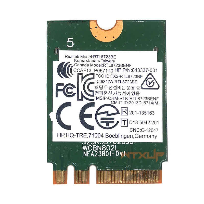 Беспроводной адаптер WTXUP для Realtek RTL8723BE 802.11n Wi Fi карта Bluetooth 4 0 NGFF SPS 843338 001 300