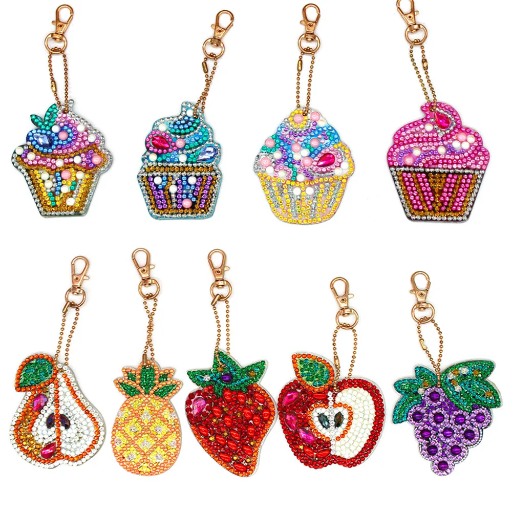 

Huacan 2019 New Special Shaped Diamond Painting Keychain Diamond Embroidery Keyring Bag Diamond Mosaic Accessories Drop Ship