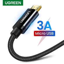 Ugreen Micro USB Cable 2A Cable de datos de carga rápida para Xiaomi Redmi Nota 5 Huawei HTC Cable del cargador del teléfono móvil cable Micro USB