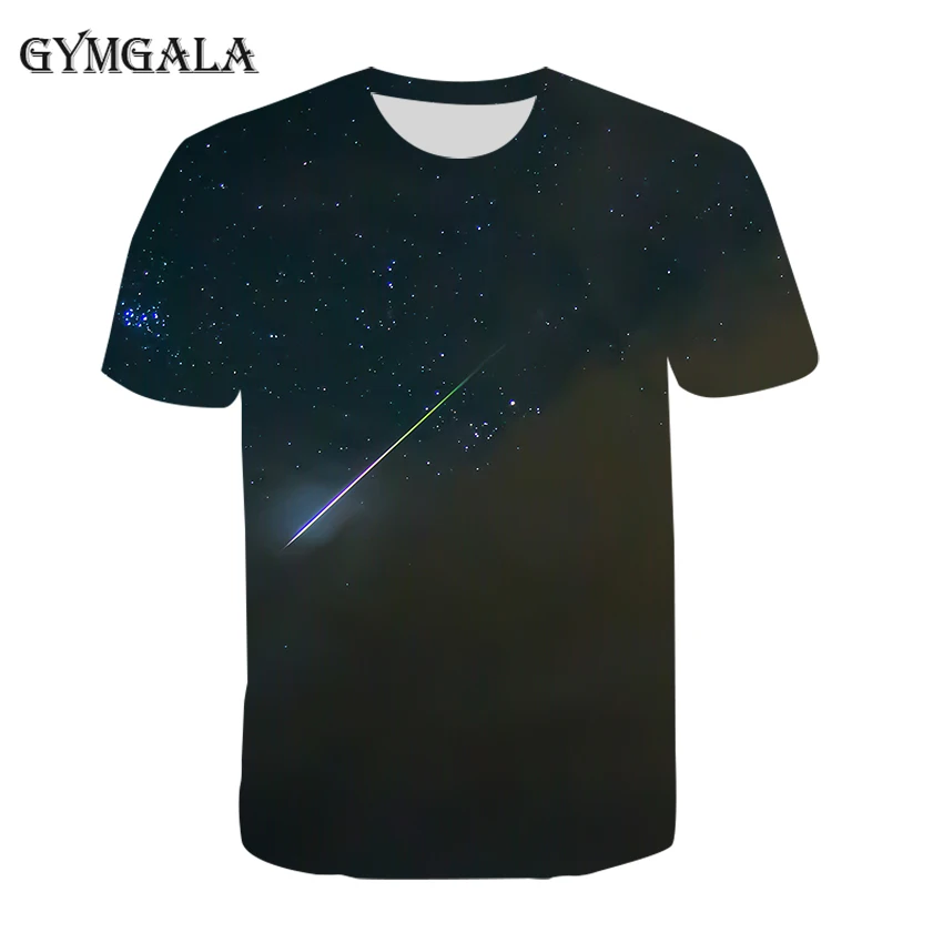 

Summer Harajuku style 2020 street hot night starry sky 3D printed T-shirt men and women can wear casual fashion short sleeves