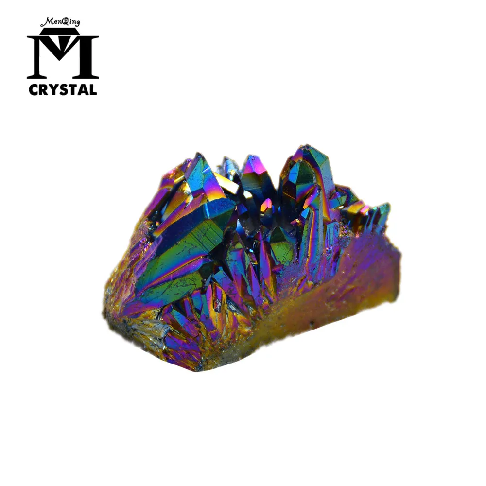 Natural Quartz Crystal Rainbow Titanium Cluster VUG Mineral Specimen Healing 