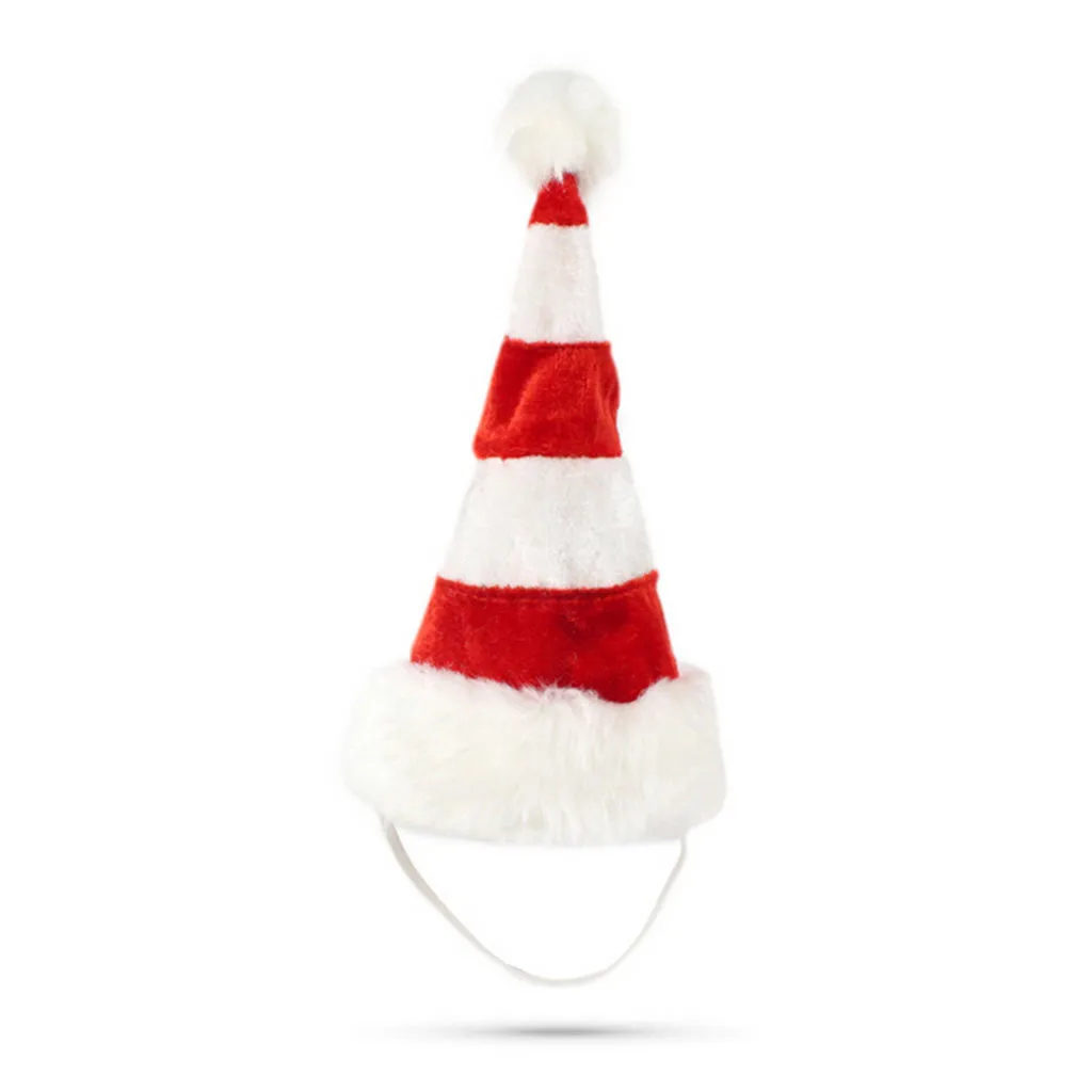 Шапка для питомца кошки собаки Рождество одноцветная зимняя теплая шапка Регулируемая шапка Рождественский шарф шапка набор M0916