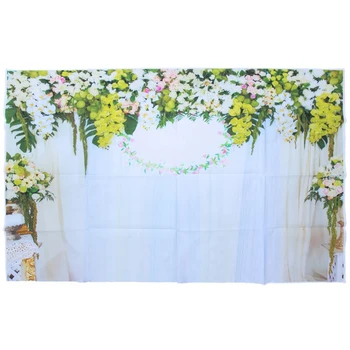 

5x3ft White Curtain Backdrop Children Photography Flowers Stage Photo Background Vinyl Cloth