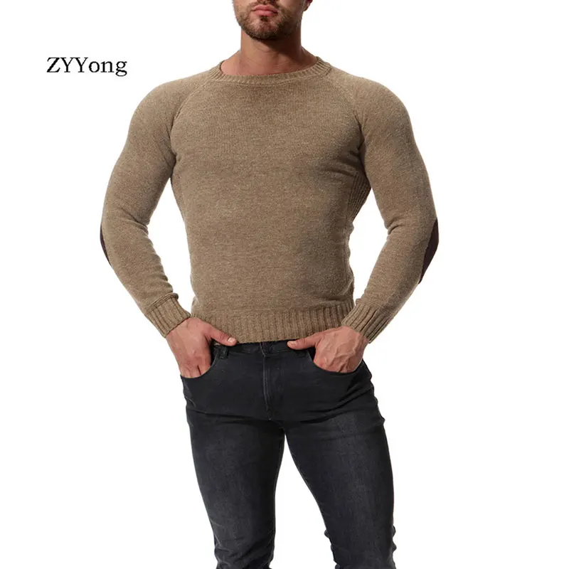 

ZYYong Autumn And Winter Men's Sweaters Solid Color Round Neck Casual Comfortable High Quality Men's Slim Brand Men's Pullovers