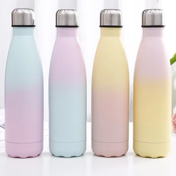 

Gradient Water Bottle BPA Free Insulated Cup Stainless Steel Thermos Bottle Powder Type